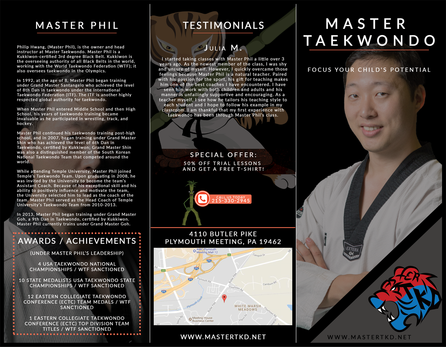 Diseño de Flyer por Awais.es32 para Master Taekwondo, Inc. | Diseño #16172643