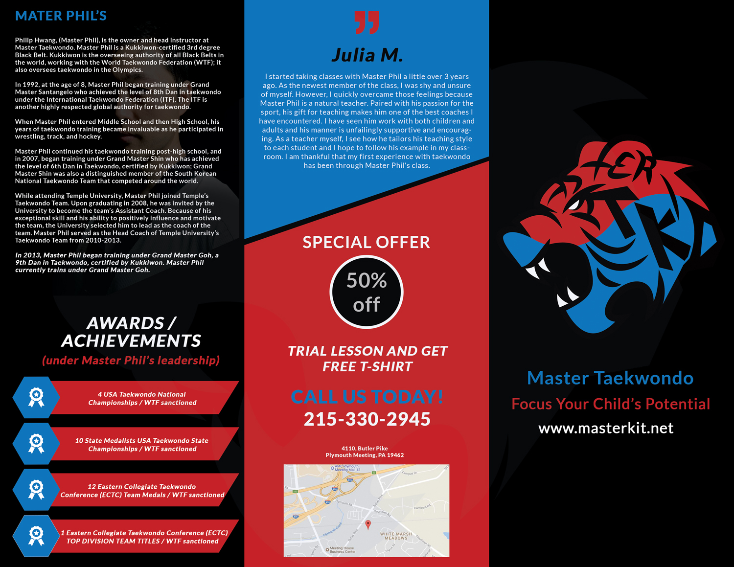 Design de Flyer par @tib pour Master Taekwondo, Inc. | Design #16170049