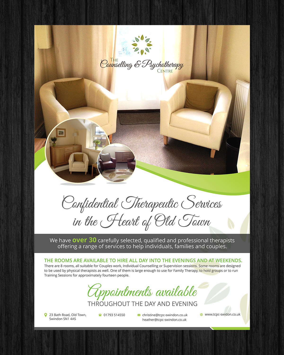 Advertisement Design by ecorokerz for The Counselling & Psychotherapy Centre | Design #16201680