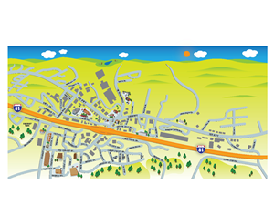 'Local Map' Graphic Design Project | Illustration Design by design is Goodland