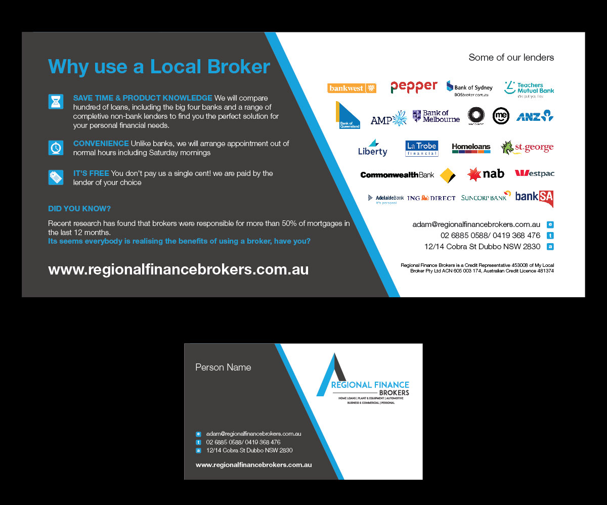 Flyer Design by joliau for Regional Finance Brokers | Design #16154420
