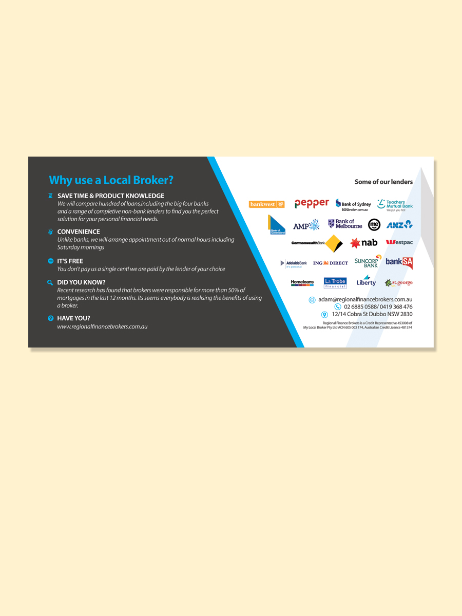 Diseño de Flyer por LeonFX para Regional Finance Brokers | Diseño #16197714
