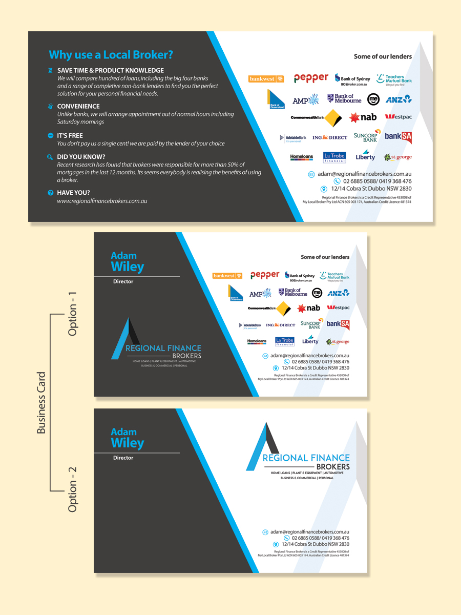 Flyer Design by LeonFX for Regional Finance Brokers | Design #16200336