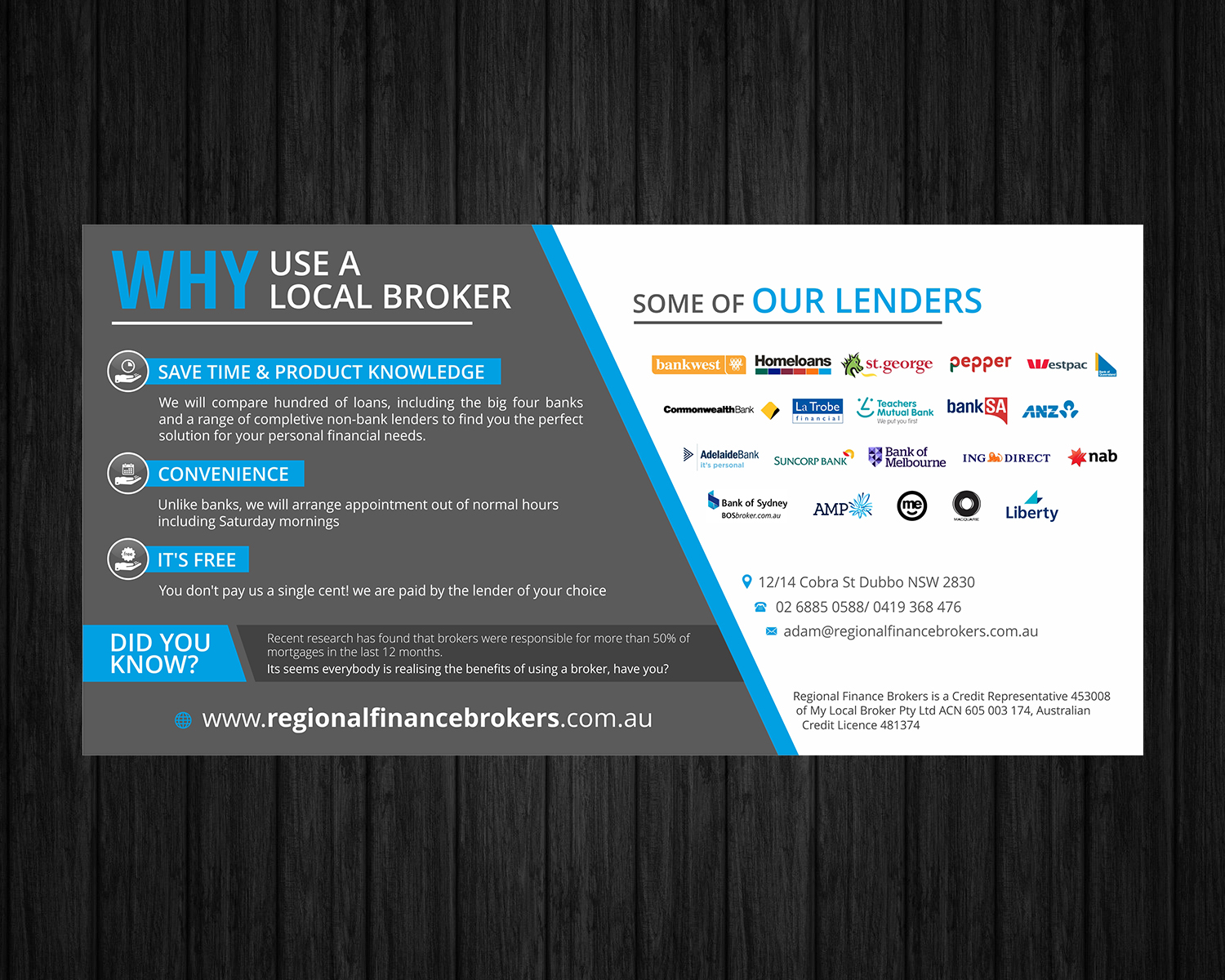 Flyer Design by ecorokerz for Regional Finance Brokers | Design #16159153