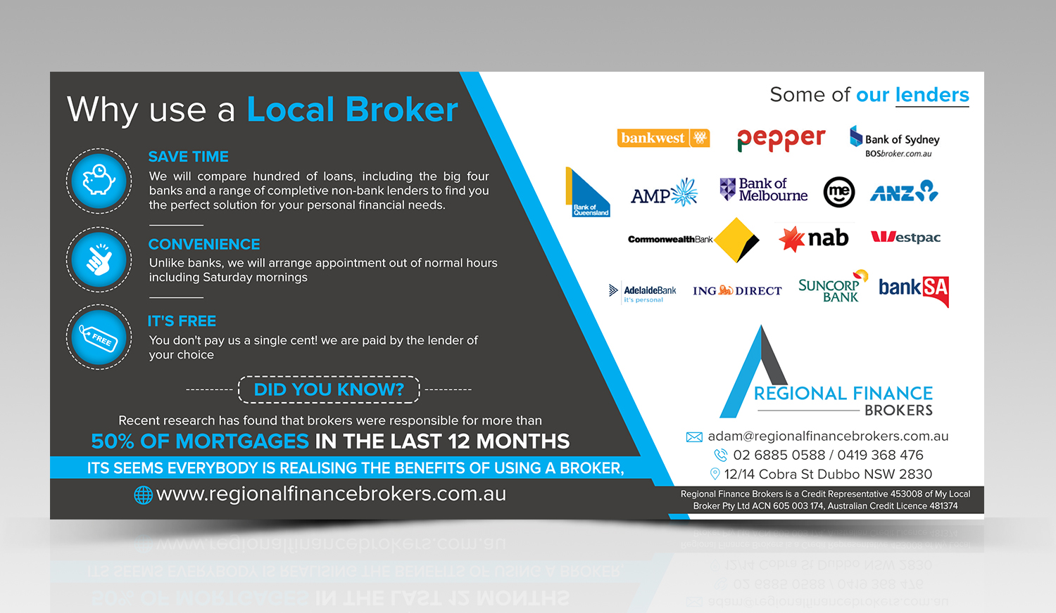 Diseño de Flyer por SAI DESIGNS para Regional Finance Brokers | Diseño #16184582