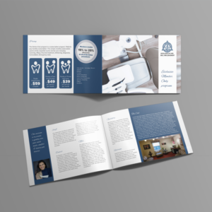 Smiles Club Brochure highlighting office, club membership, dentist to attract new members | Diseño de Brochure por banedsgn
