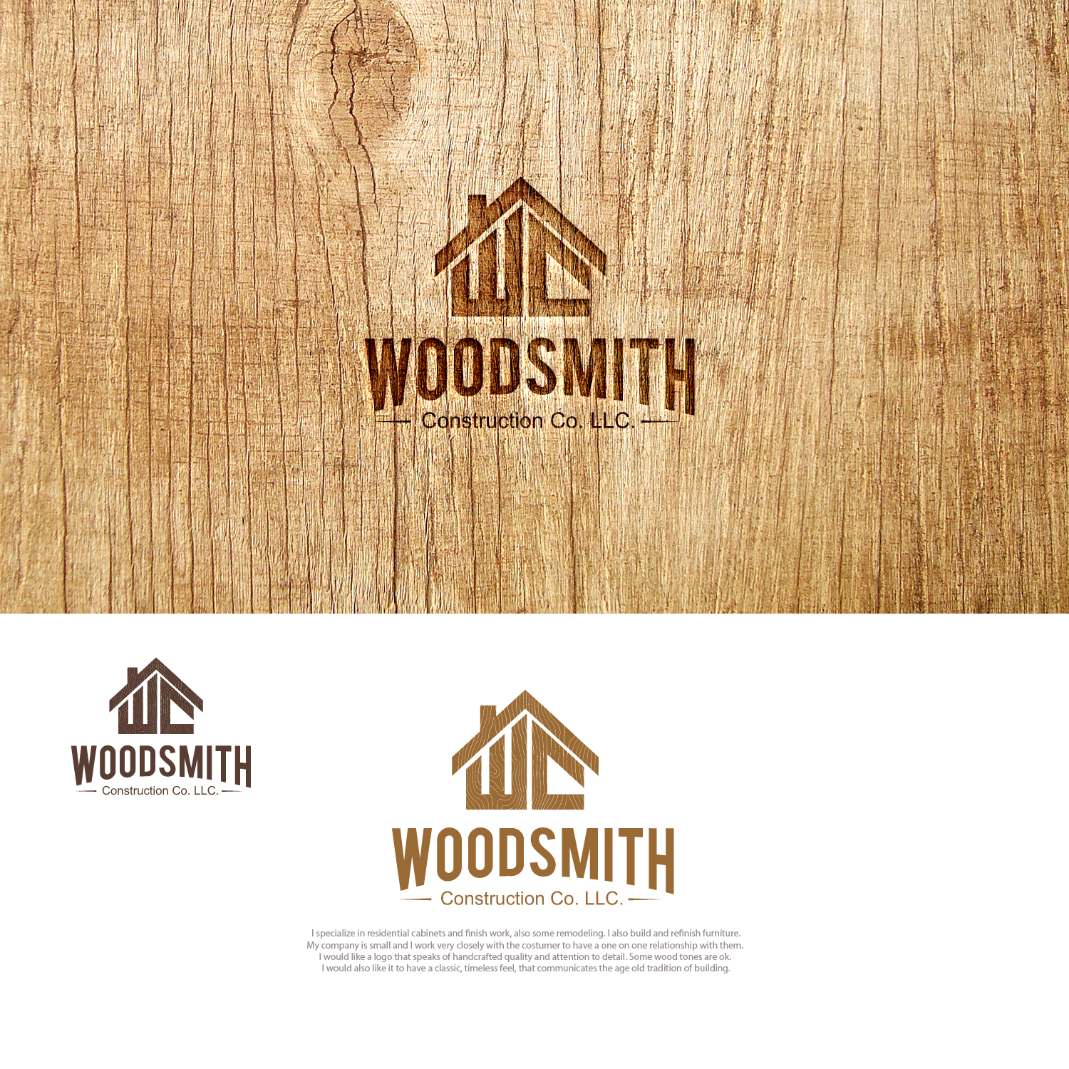 Logo Design by graphic.art13 for Woodsmith Construction Co. LLC | Design #16281732