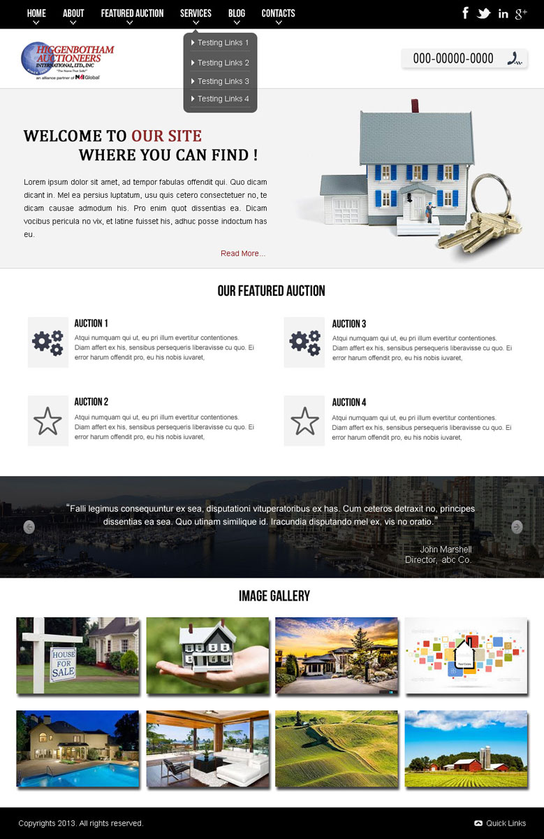 WordPress-Design von Vblue für AuctionServices.com, Inc. | Design #2653171