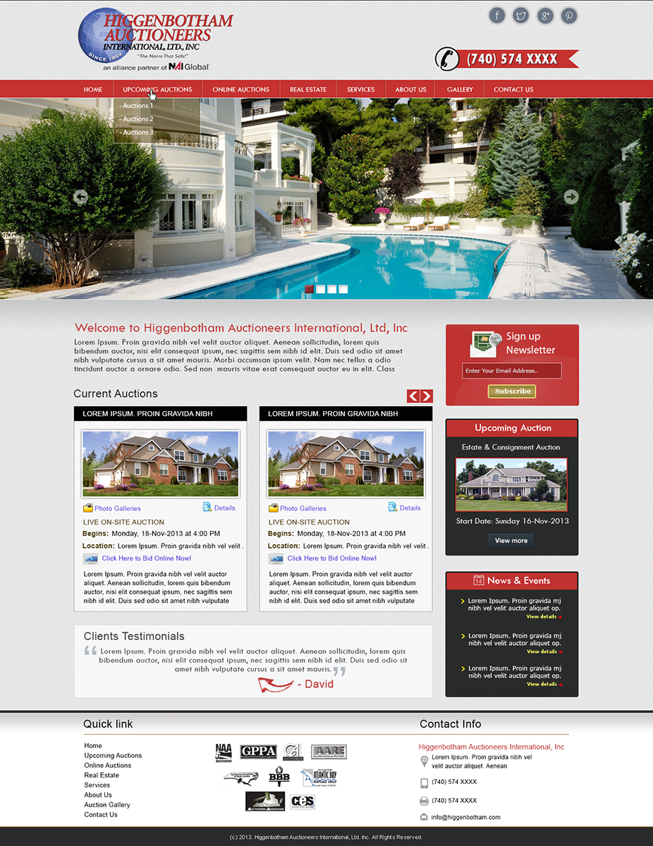 Wordpress Design by Tanvir for AuctionServices.com, Inc. | Design #2637165