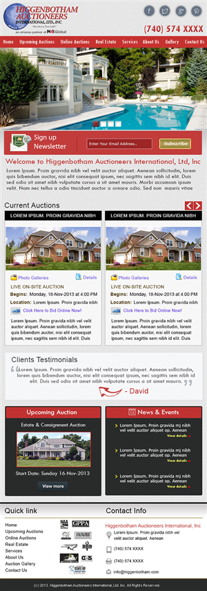Wordpress Design by Tanvir for AuctionServices.com, Inc. | Design: #2644061