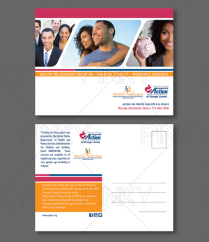Orange County Healthy Marriage and Families Program-Postcard | Postcard Design by Pinky 