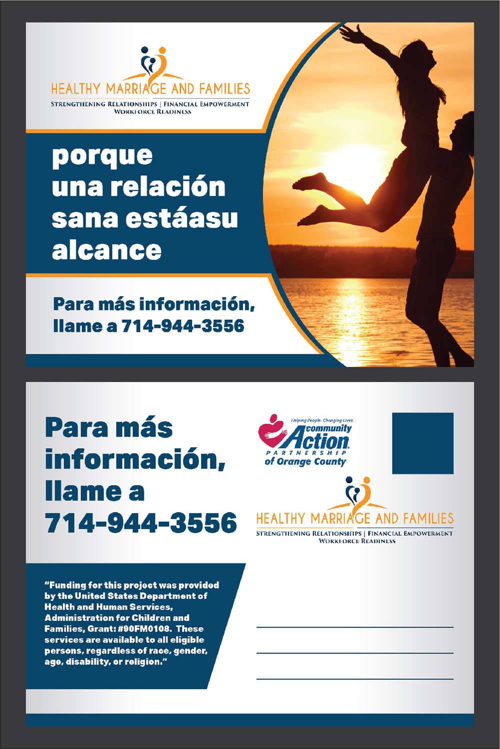 Postcard Design by Deziners Zone for Community Action Partnership of Orange County | Design #16185111