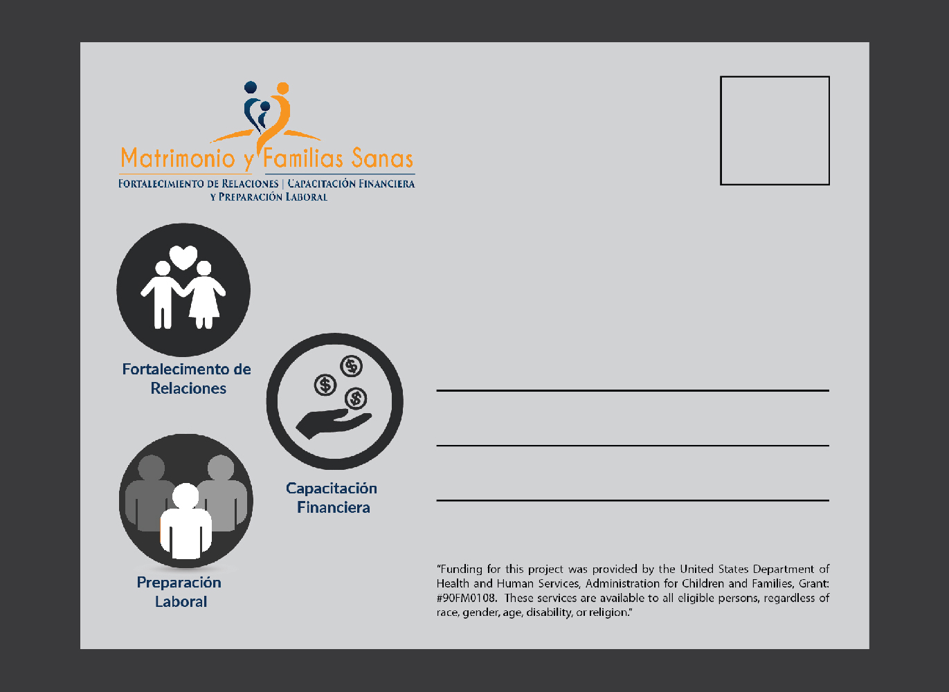 Postcard Design by Deziners Zone for Community Action Partnership of Orange County | Design #16241305