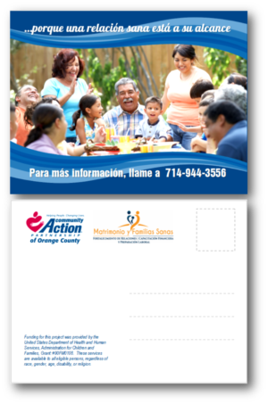Orange County Healthy Marriage and Families Program-Postcard | Postcard Design by citygirl17