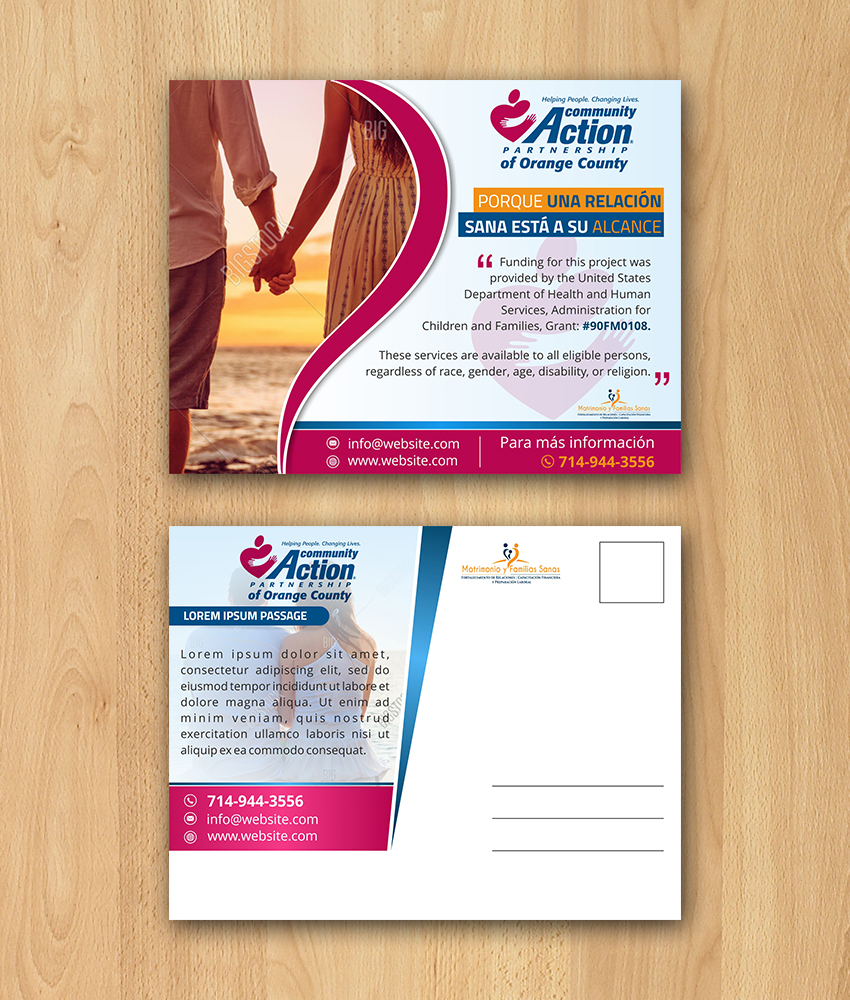 Postcard Design by ecorokerz for Community Action Partnership of Orange County | Design #16184510