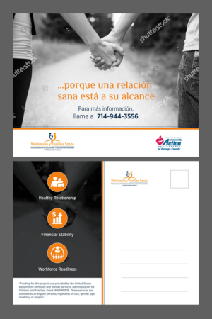Orange County Healthy Marriage and Families Program-Postcard | Postkarten-Design von D Creative