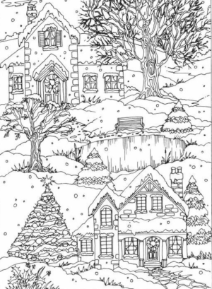 Coloring Poster for Christmas--Family or Kids coloring. | Diseño Con Ilustración por widyaguna