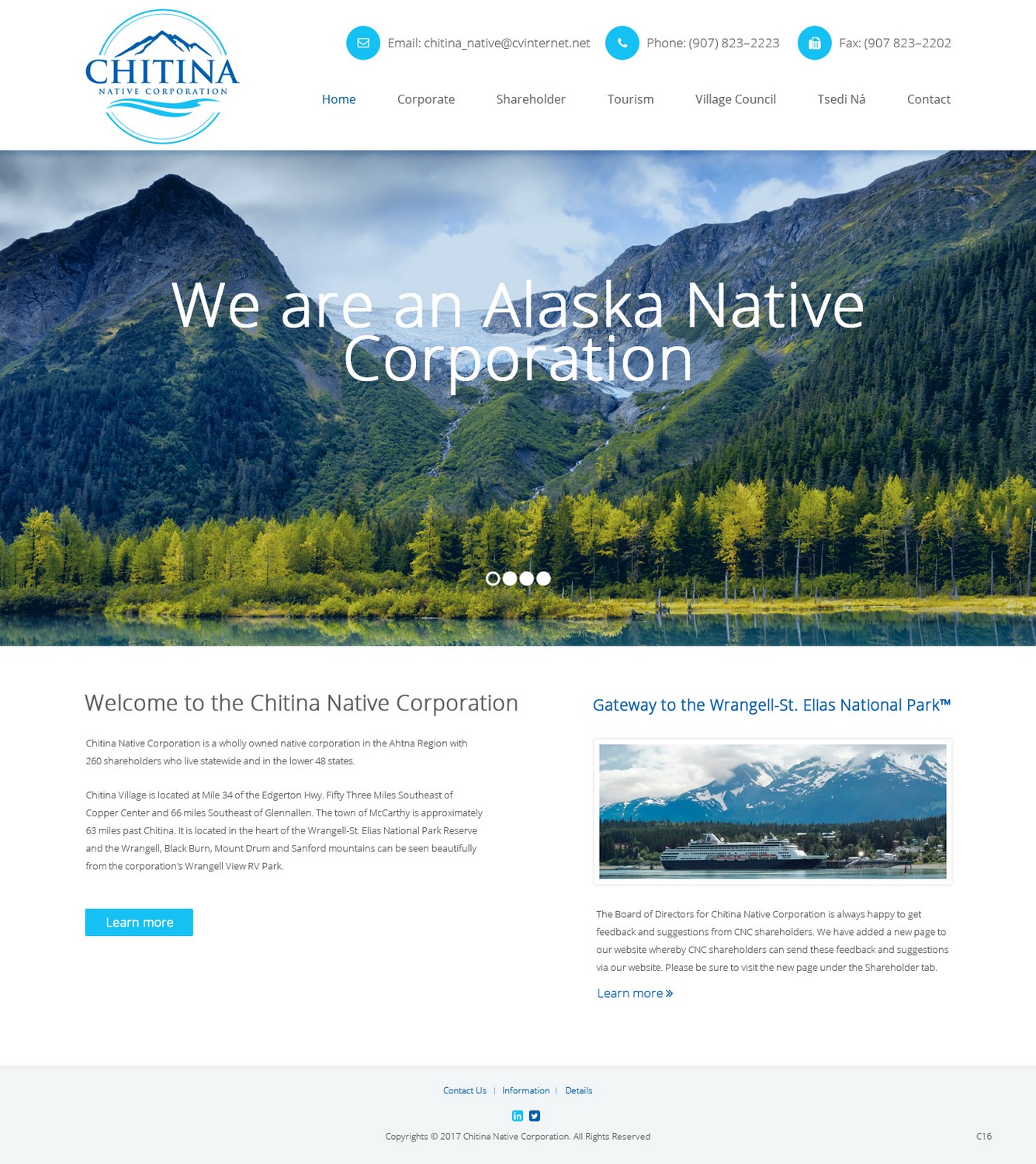 Web Design by pb for Chitina Native Corporation | Design #16178829