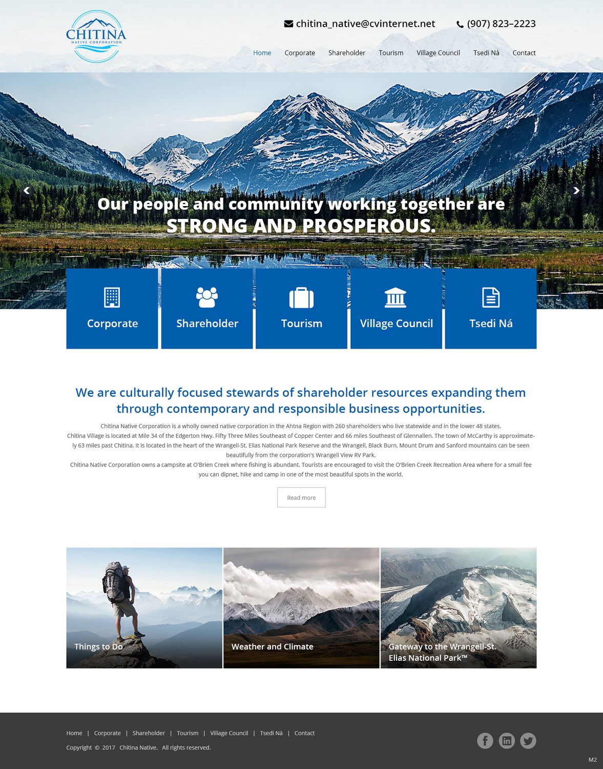 Web Design by pb for Chitina Native Corporation | Design #16178831