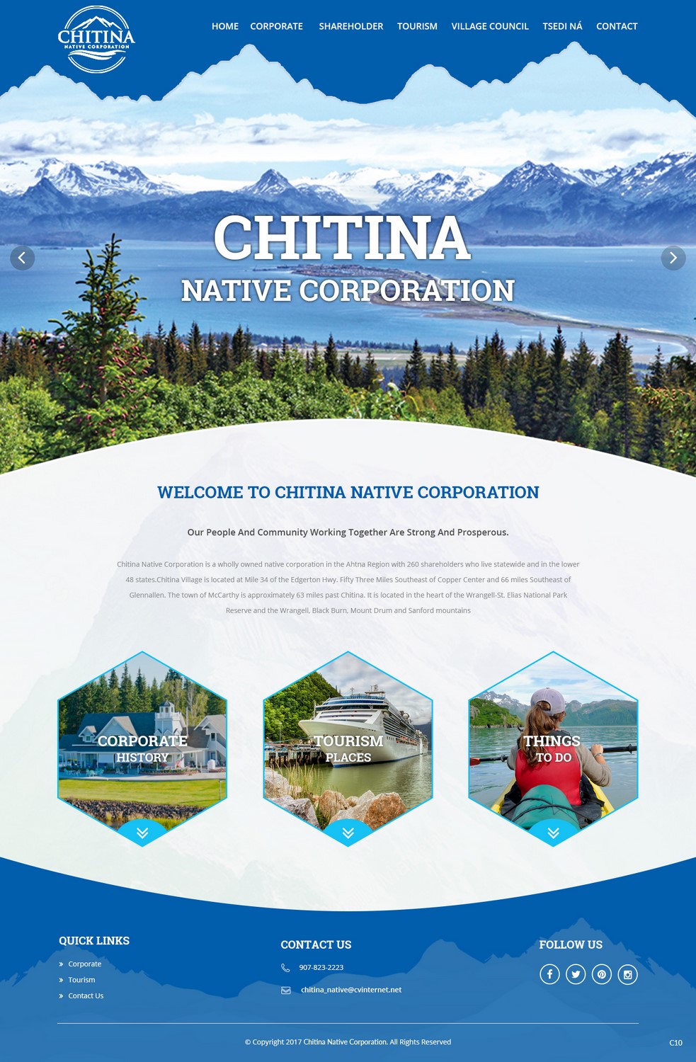 Web Design by pb for Chitina Native Corporation | Design #16178845