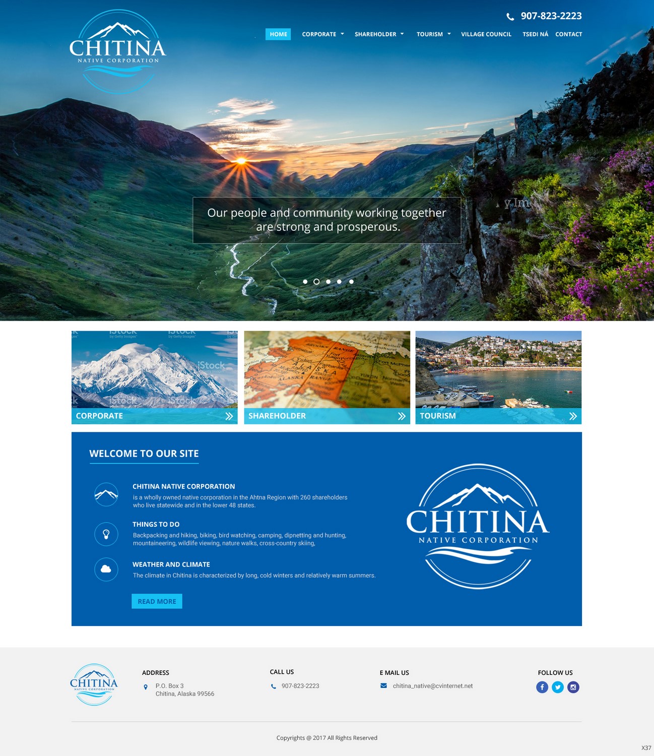 Web Design by pb for Chitina Native Corporation | Design #16178847