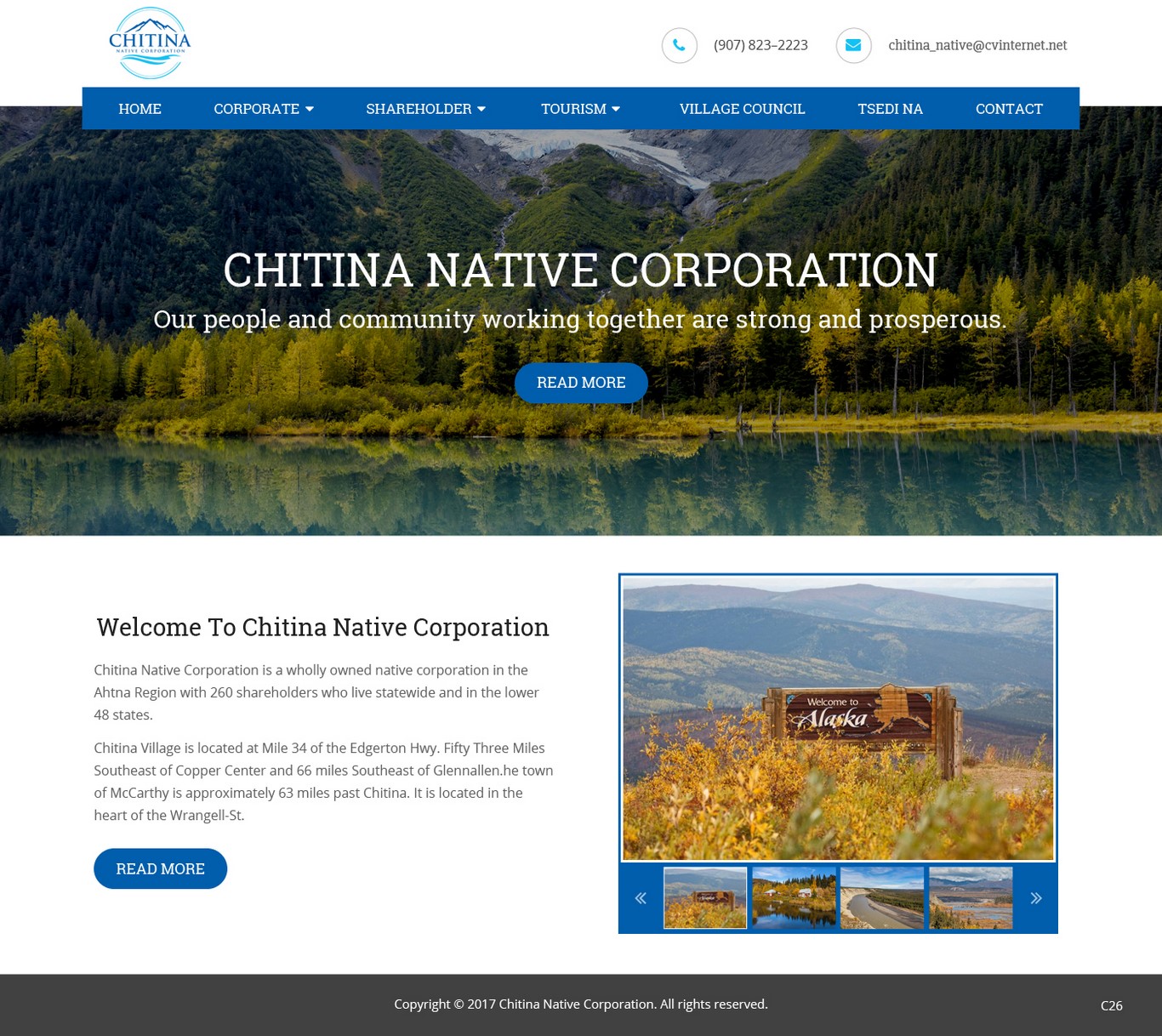 Web Design by pb for Chitina Native Corporation | Design #16178848