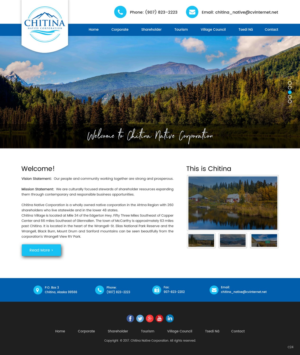 Web Design by pb for Chitina Native Corporation | Design: #16178849