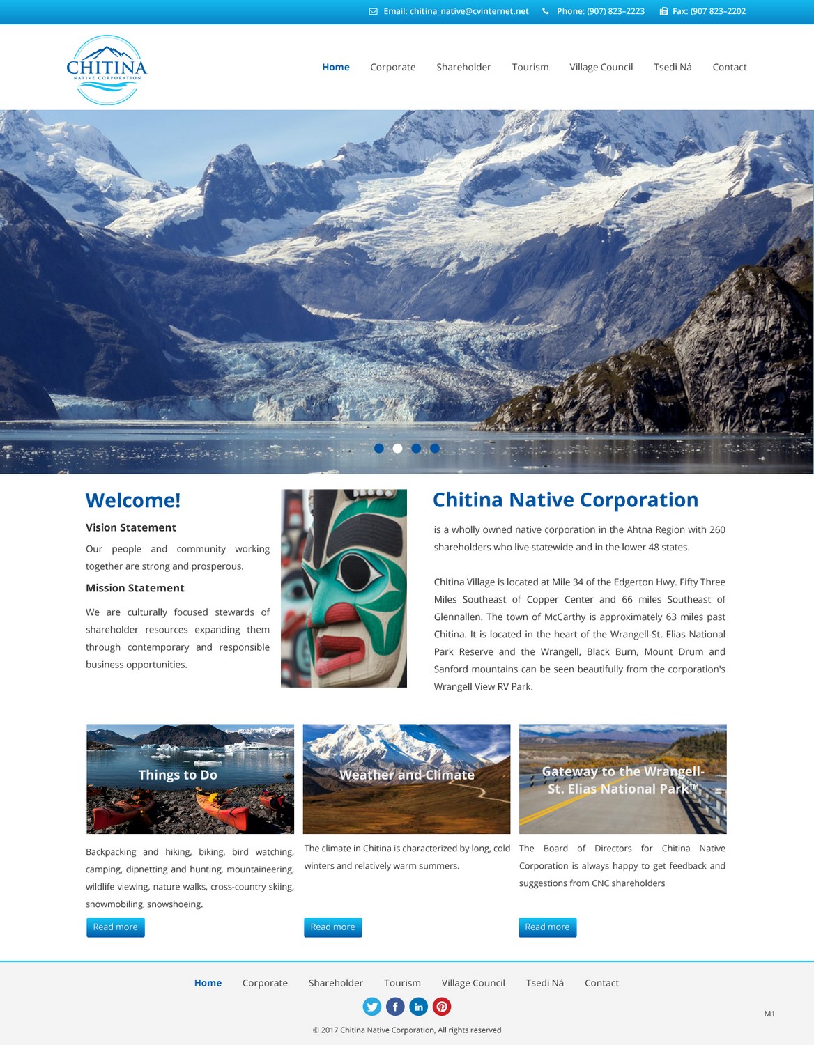 Web Design by pb for Chitina Native Corporation | Design #16178858