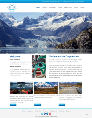 Web Design by pb for Chitina Native Corporation | Design: #16178858