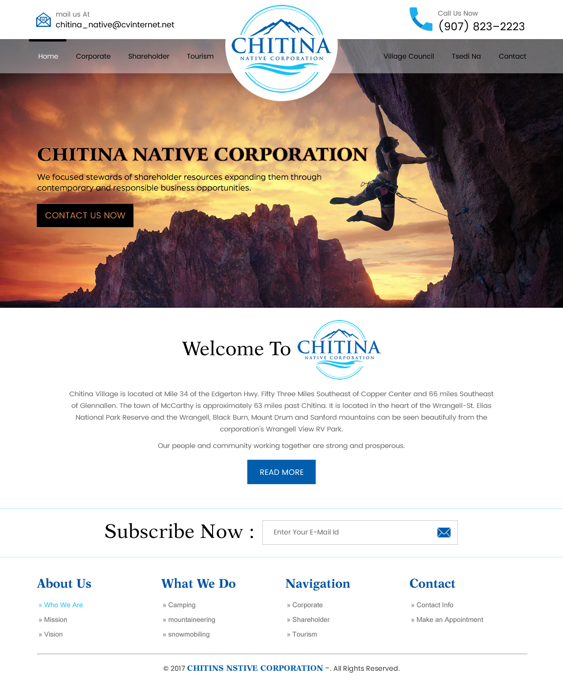 Web Design by rightway for Chitina Native Corporation | Design #16175613