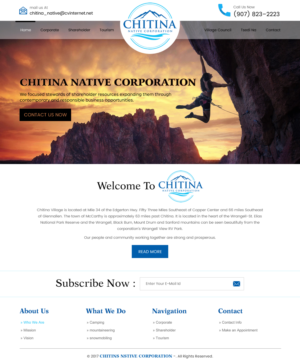 Diseño Web por rightway para Chitina Native Corporation | Diseño: #16175613