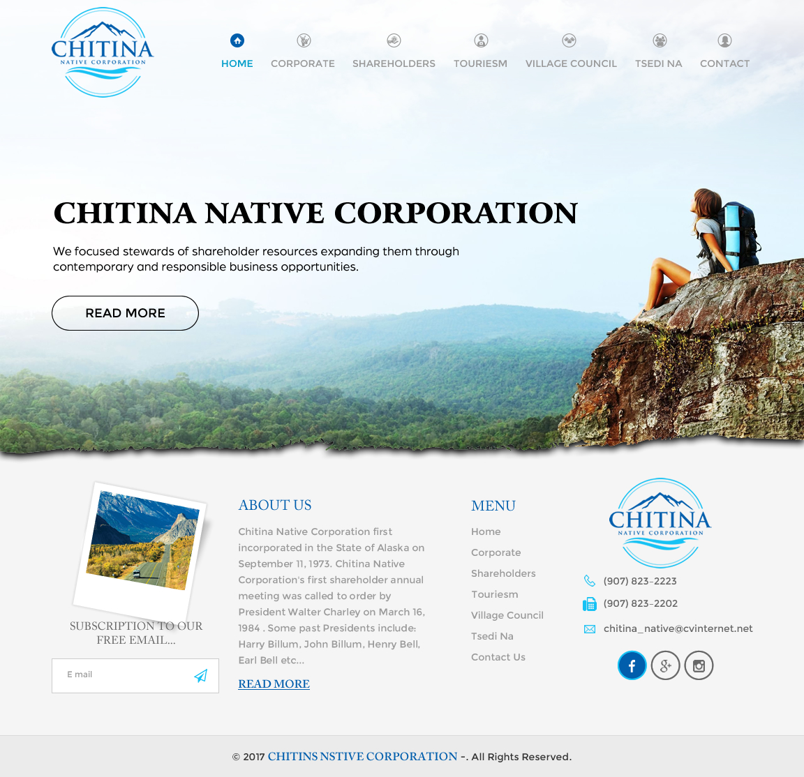 Web Design by rightway for Chitina Native Corporation | Design #16175878