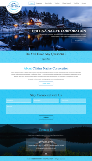 Diseño Web por rightway para Chitina Native Corporation | Diseño: #16175881