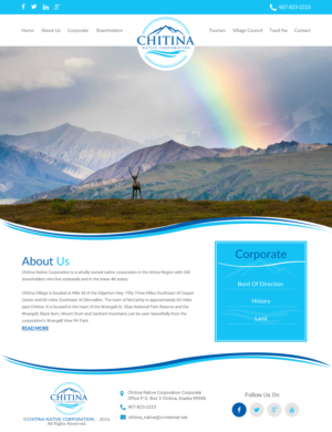 Diseño Web por rightway para Chitina Native Corporation | Diseño: #16175948