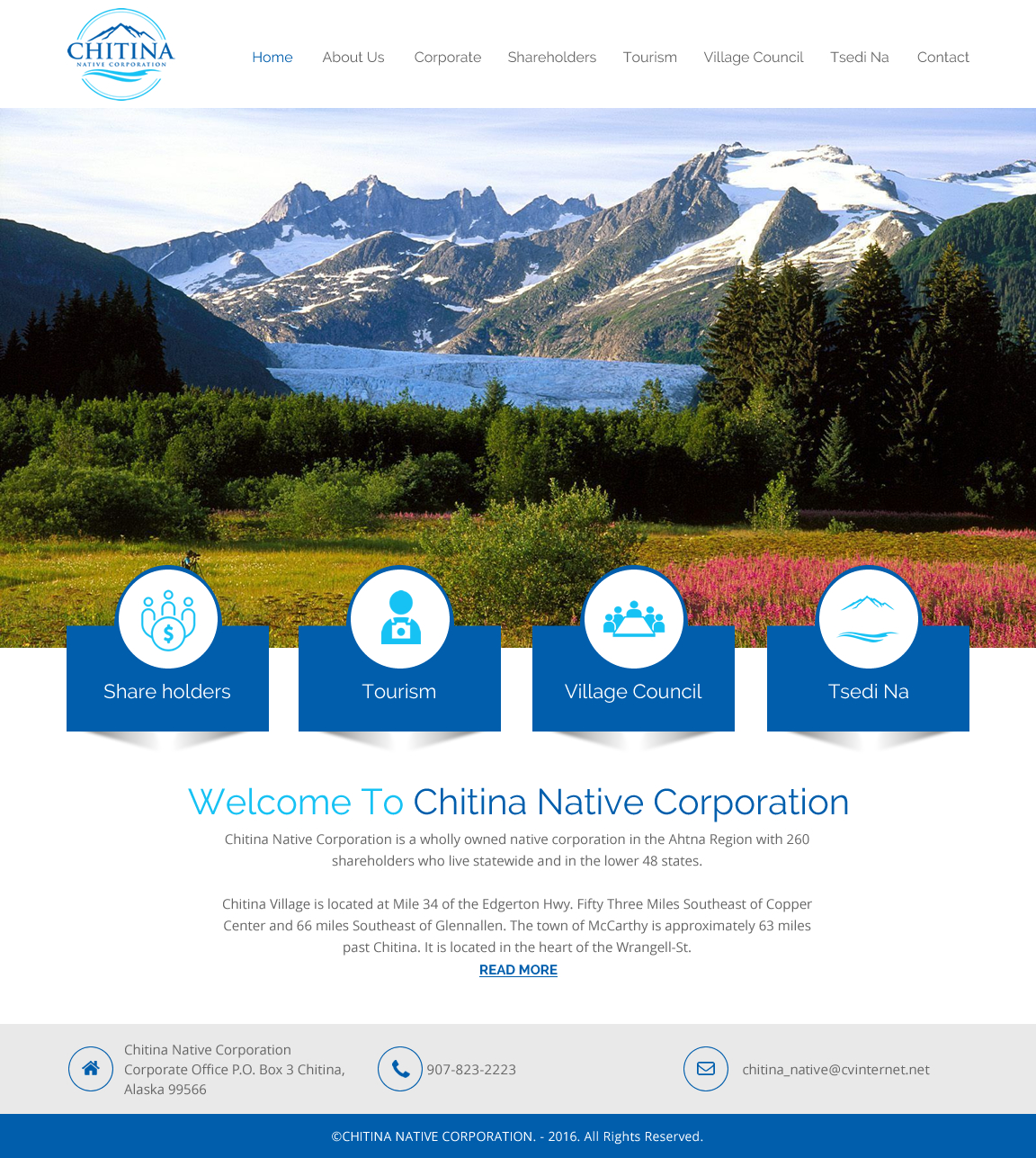 Web Design by rightway for Chitina Native Corporation | Design #16175955