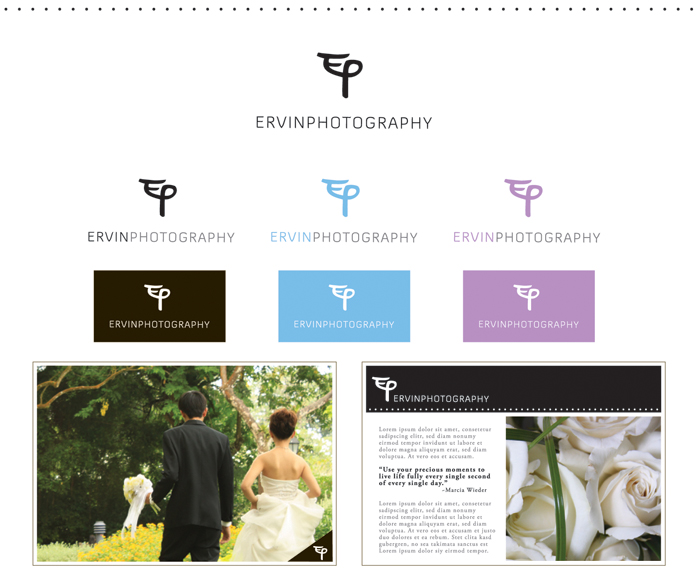 Logo Design by M.U. Designs for ERVIN PHOTOGRAPHY | Design #41432