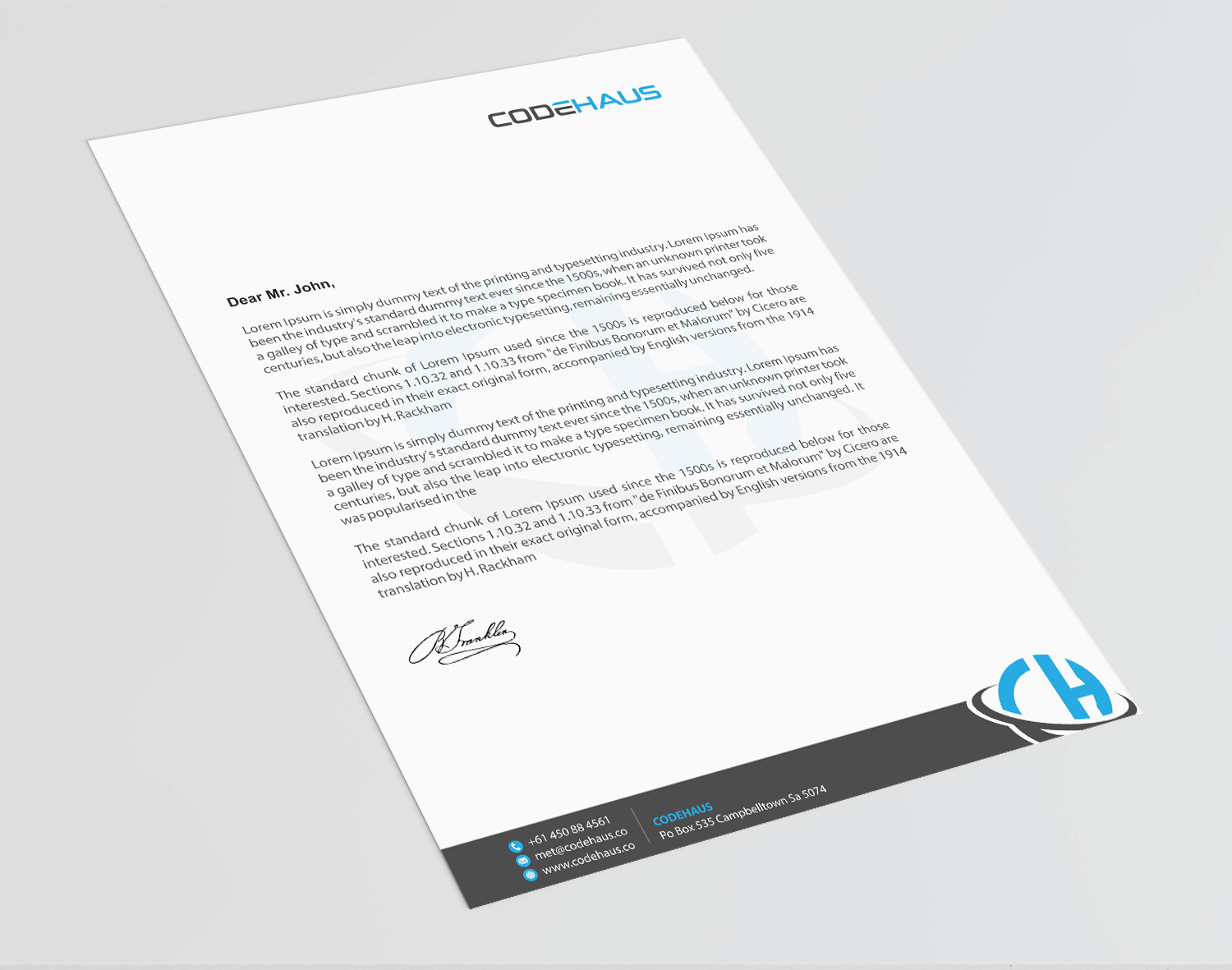 Letterhead Design by madhuraminfotech for Codehaus | Design: #16185452