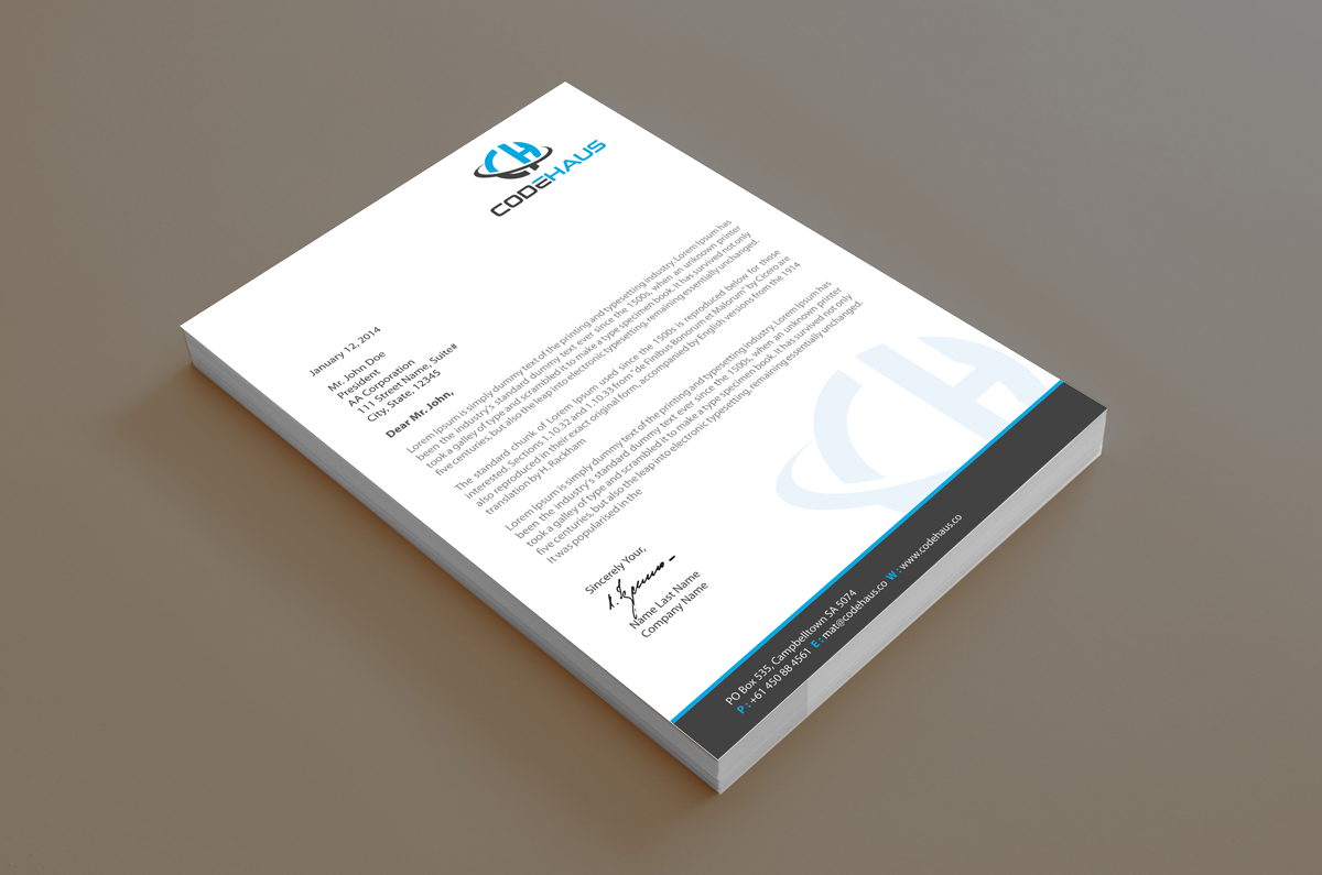 Letterhead Design by alpesh9520 for Codehaus | Design #16181561