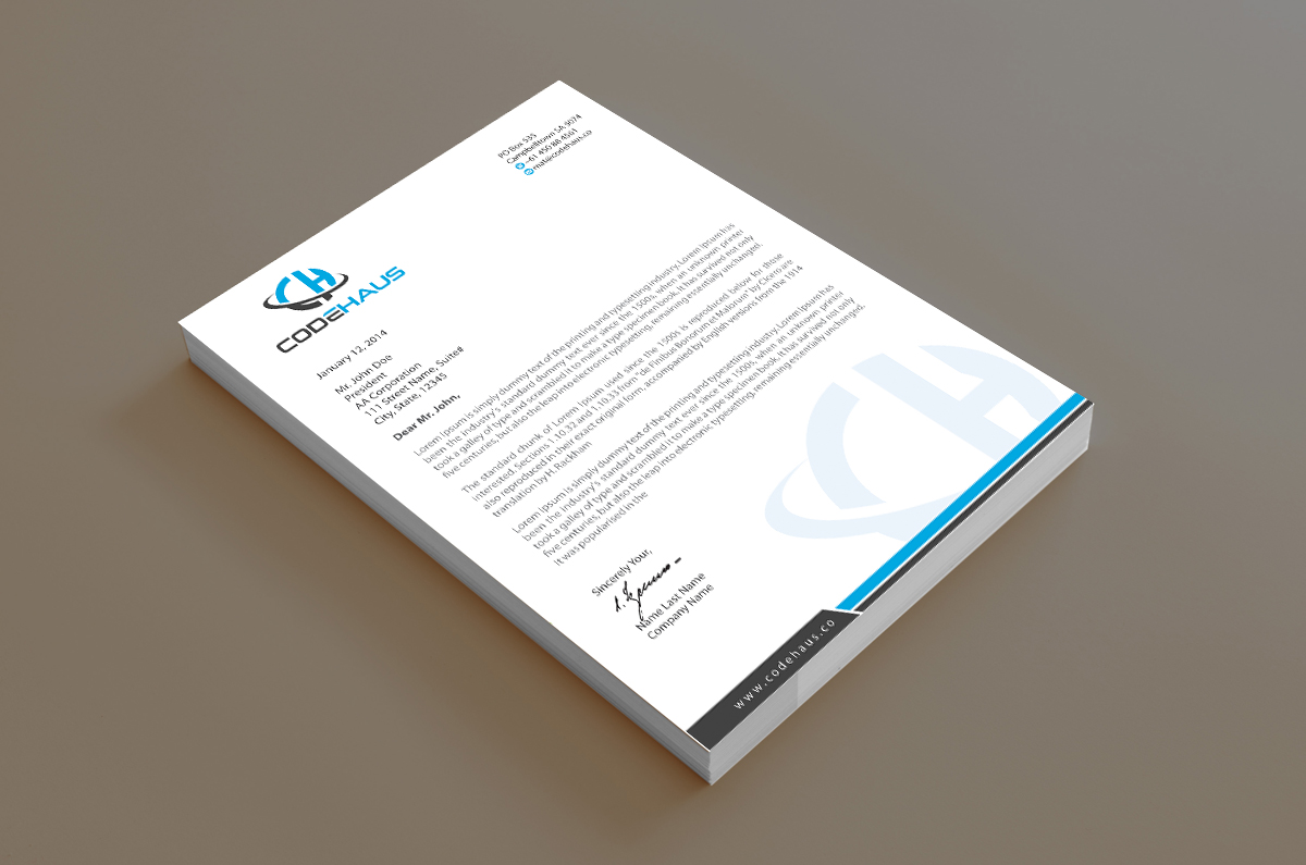 Letterhead Design by alpesh9520 for Codehaus | Design #16182531