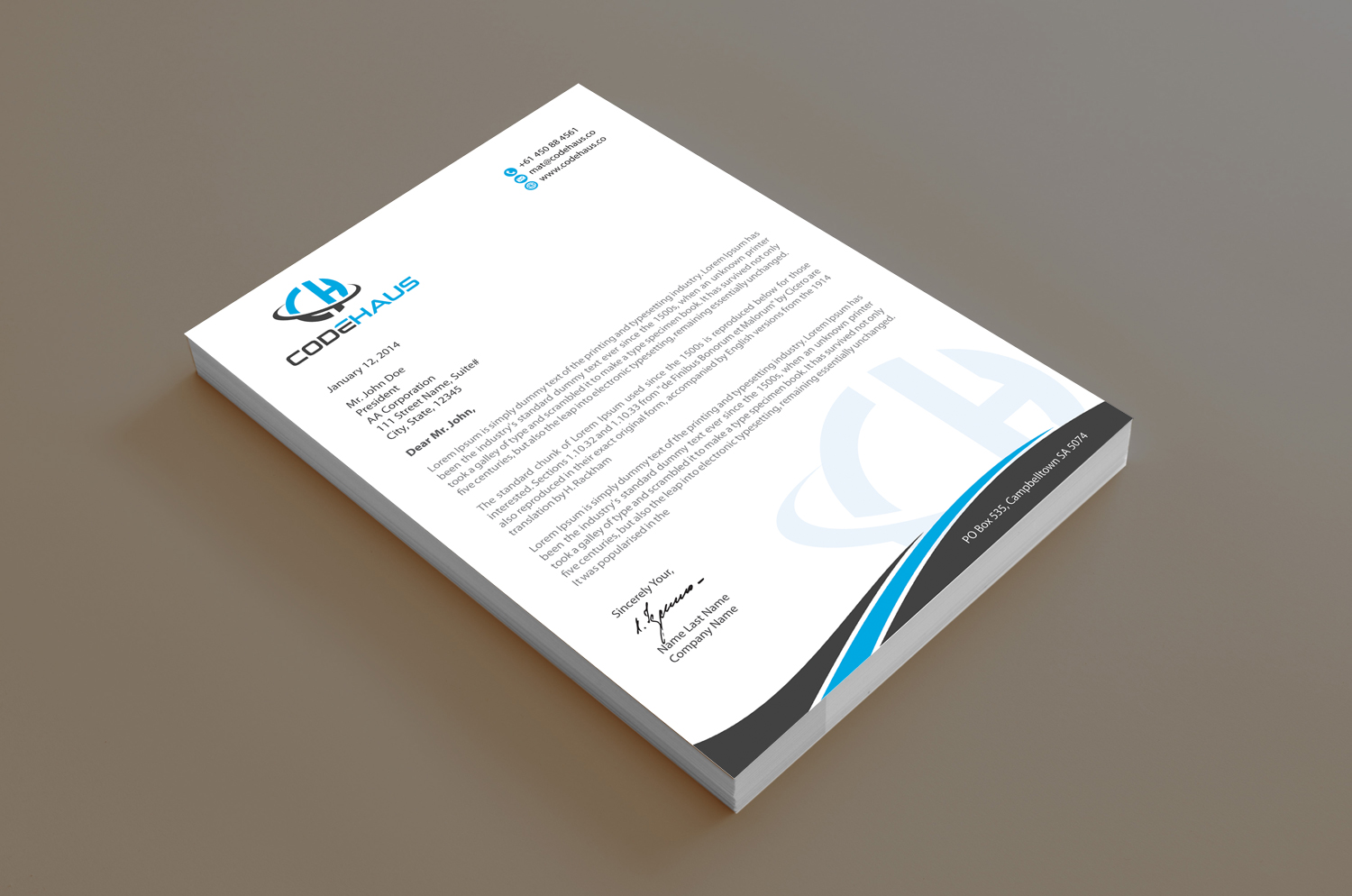 Letterhead Design by alpesh9520 for Codehaus | Design #16182532