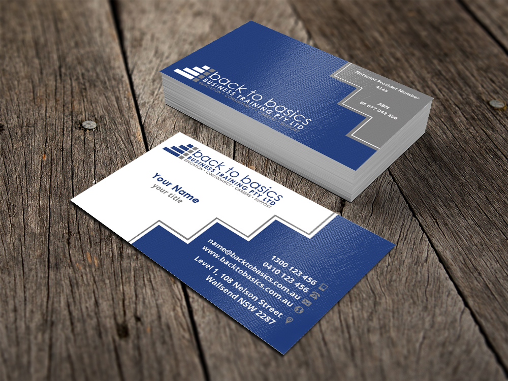 Design de Carte de Visite par Ethien pour Back to Basics Business Training | Design #16223726