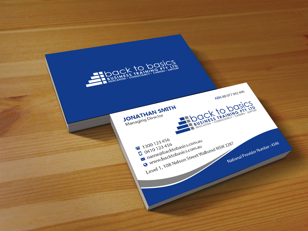 Business Card Design by Creations Box 2015 for Back to Basics Business Training | Design #16210229