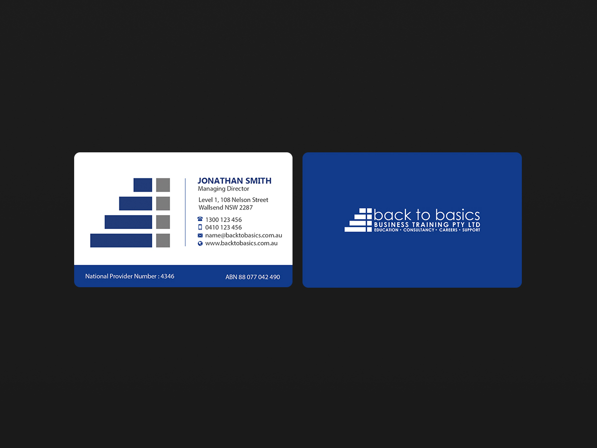 Business Card Design by Creations Box 2015 for Back to Basics Business Training | Design #16210247