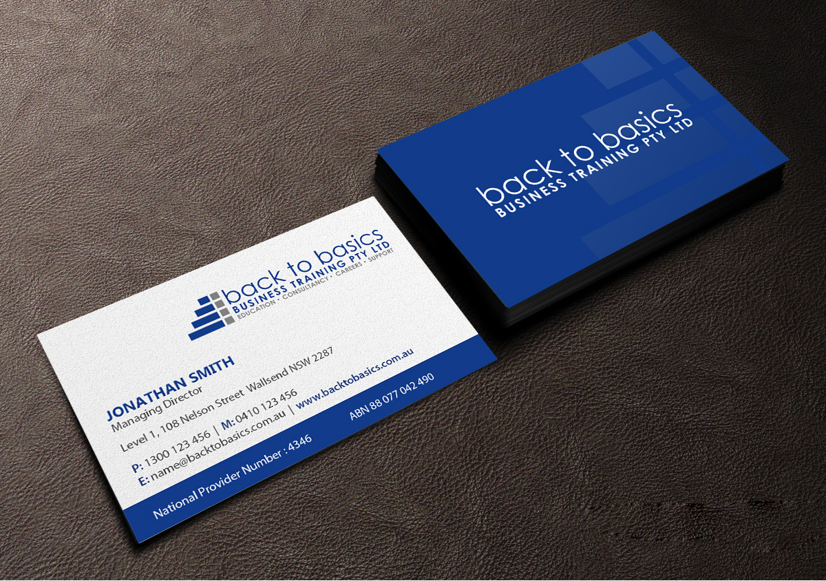 Diseño de Tarjeta de Presentación por Creations Box 2015 para Back to Basics Business Training | Diseño #16210249