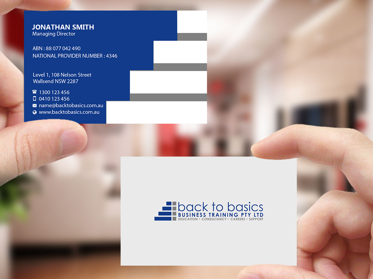 Business Card Design by Creations Box 2015 for Back to Basics Business Training | Design #16210250