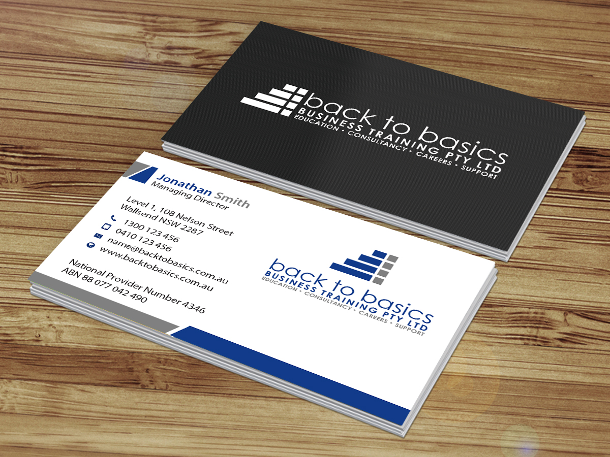 Business Card Design by Creations Box 2015 for Back to Basics Business Training | Design #16215694