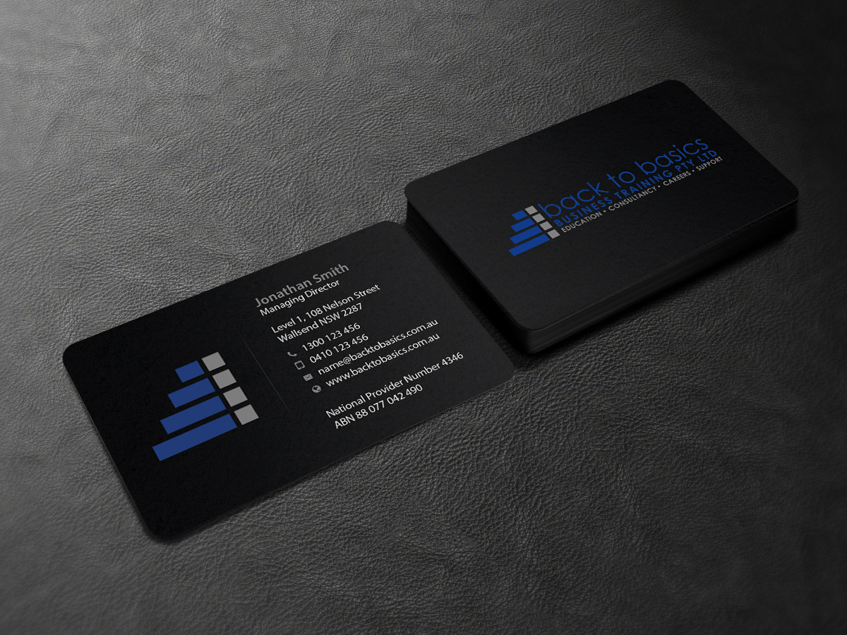 Business Card Design by Creations Box 2015 for Back to Basics Business Training | Design #16215714