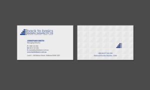 Business Card Design by Creations Box 2015 for Back to Basics Business Training | Design: #16222355