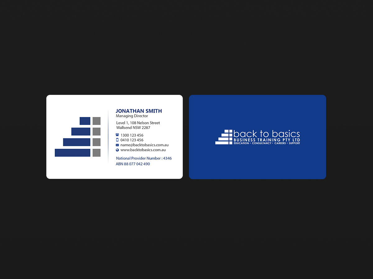 Business Card Design by Creations Box 2015 for Back to Basics Business Training | Design #16222696