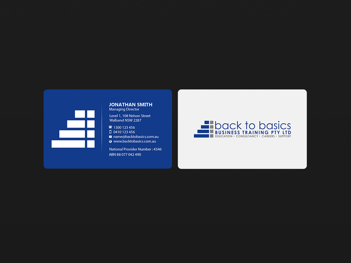 Business Card Design by Creations Box 2015 for Back to Basics Business Training | Design #16222697